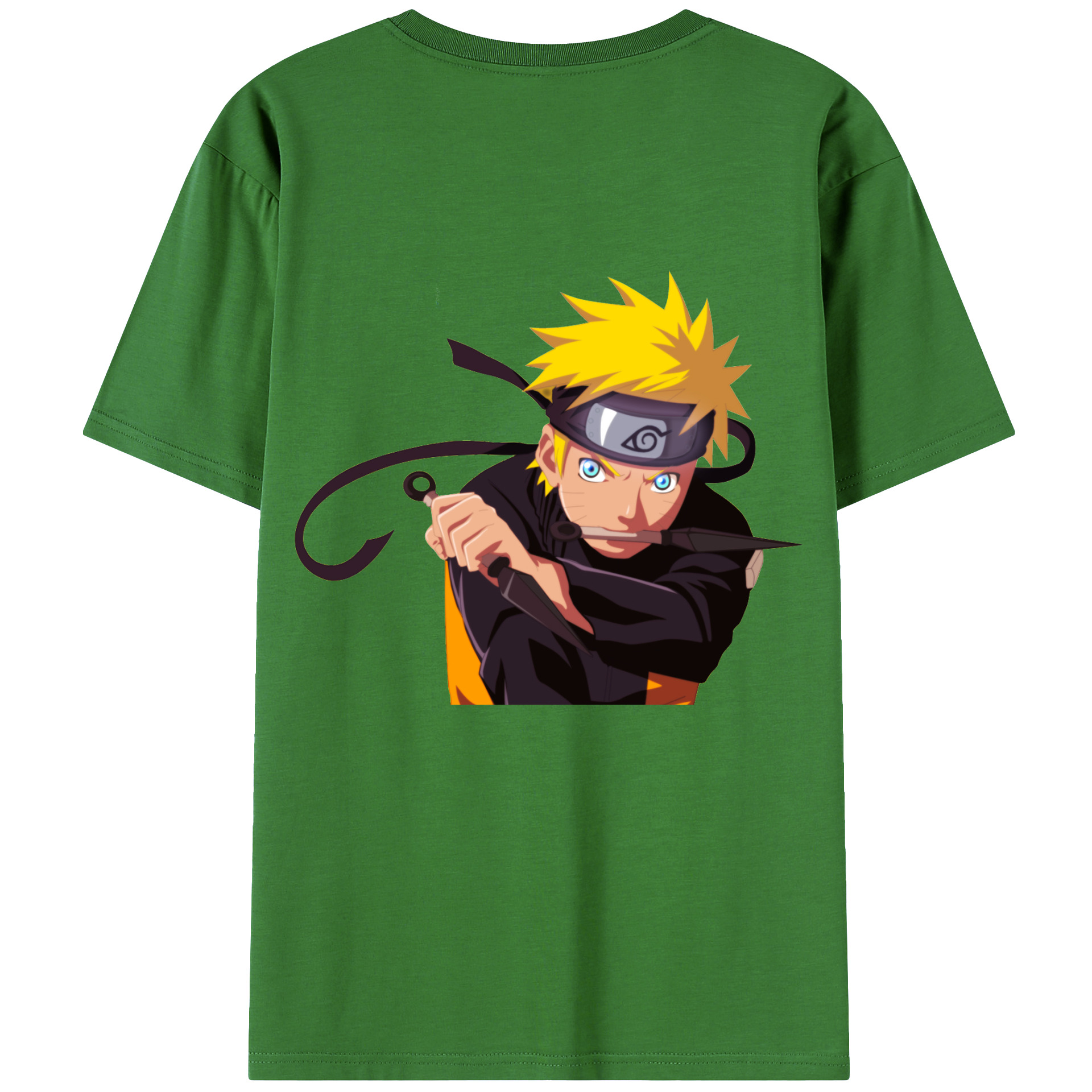 （画像用） NARUTO -ナルト- うずまき ナルト Uzumaki Naruto レディース半袖Tシャツ(バックプリント)